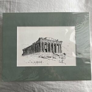 ✨2 for 80✨ Classic Architectural Sketch in Gray by Unknown Artist